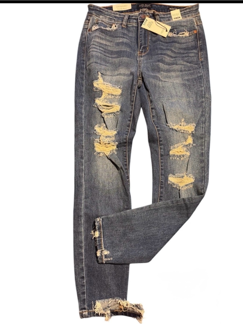 Distressed high waisted Judy Blue denim Jeans skinny NWT size 7/28